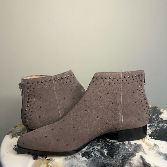 Bettye Leather Suede Studded Ankle Boot - Picture 8 of 11